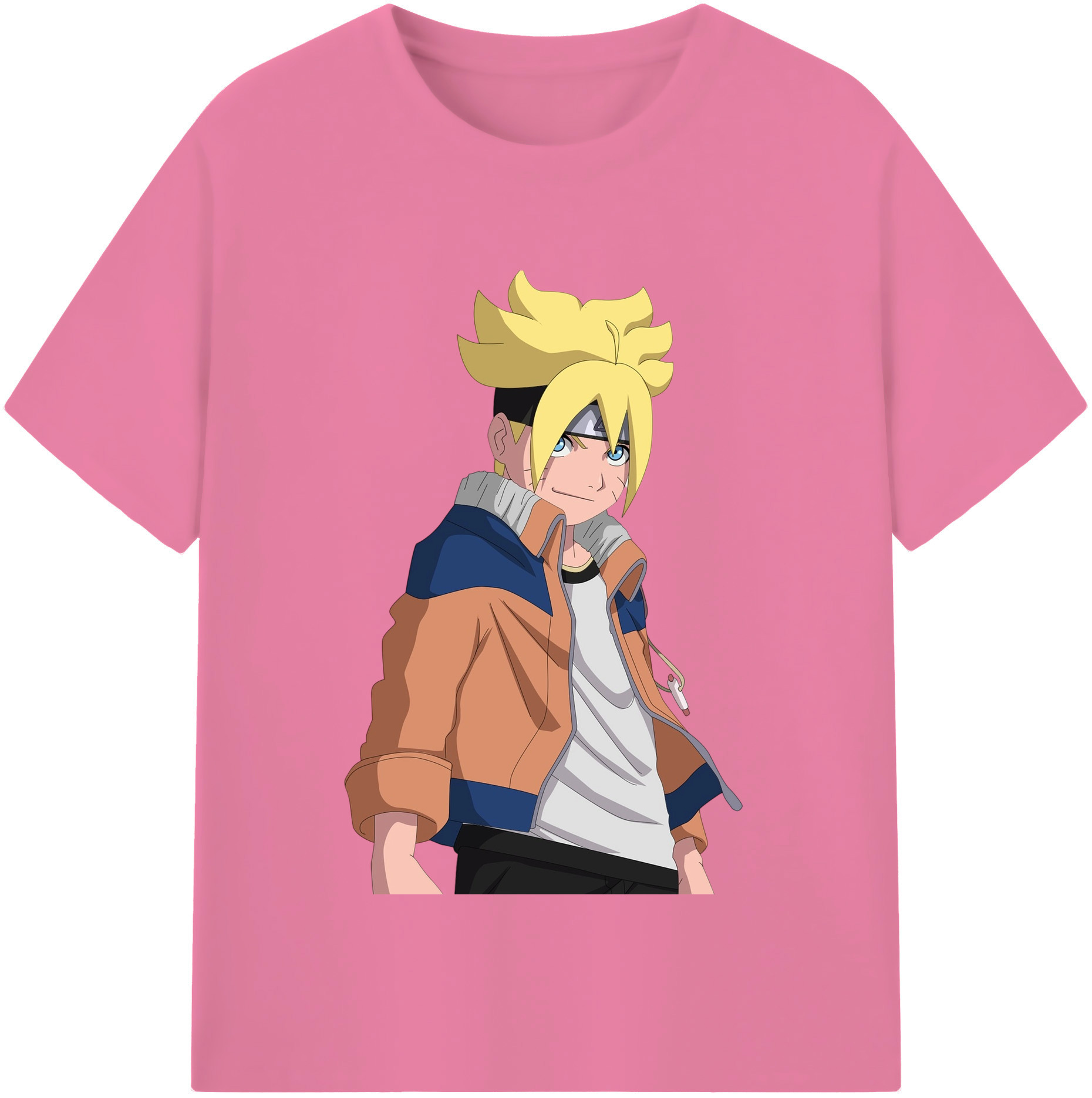 （画像用） NARUTO -ナルト- うずまき ナルト Uzumaki Naruto 綿100％半袖Tシャツ（フロントプリント）